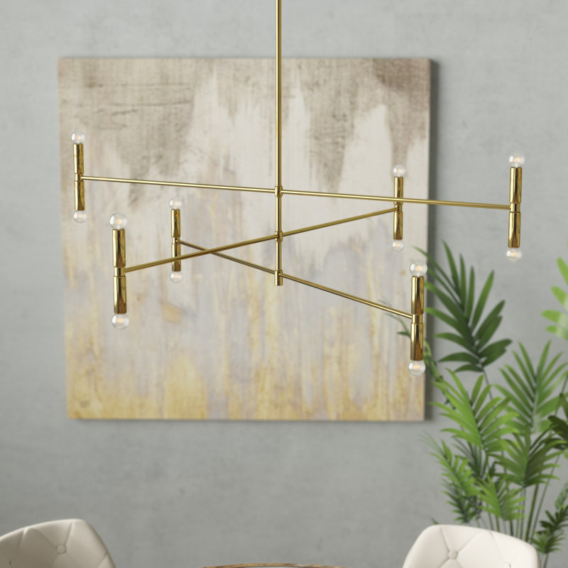Corrigan Studio® Orlando 12Light Sputnik Modern Linear Chandelier